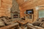 Welcome Inside - A True Oversized Wood Burning Fireplace 
